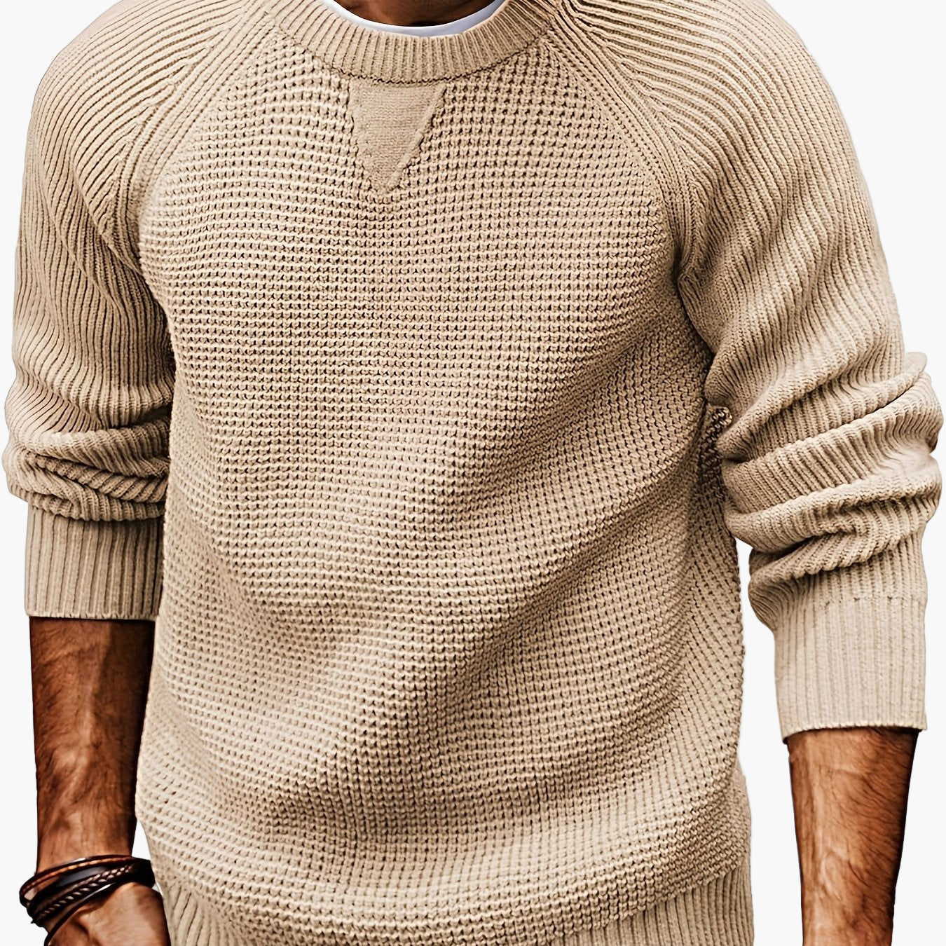 Herren Strickpullover Vintage Stil – Klassischer Rundhalsausschnitt, Perfekt für Alltag und Freizeit