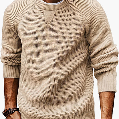 Herren Strickpullover Vintage Stil – Klassischer Rundhalsausschnitt, Perfekt für Alltag und Freizeit