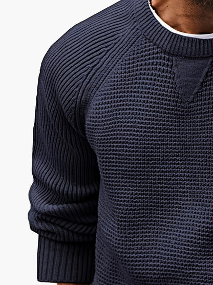 Herren Strickpullover Vintage Stil – Klassischer Rundhalsausschnitt, Perfekt für Alltag und Freizeit
