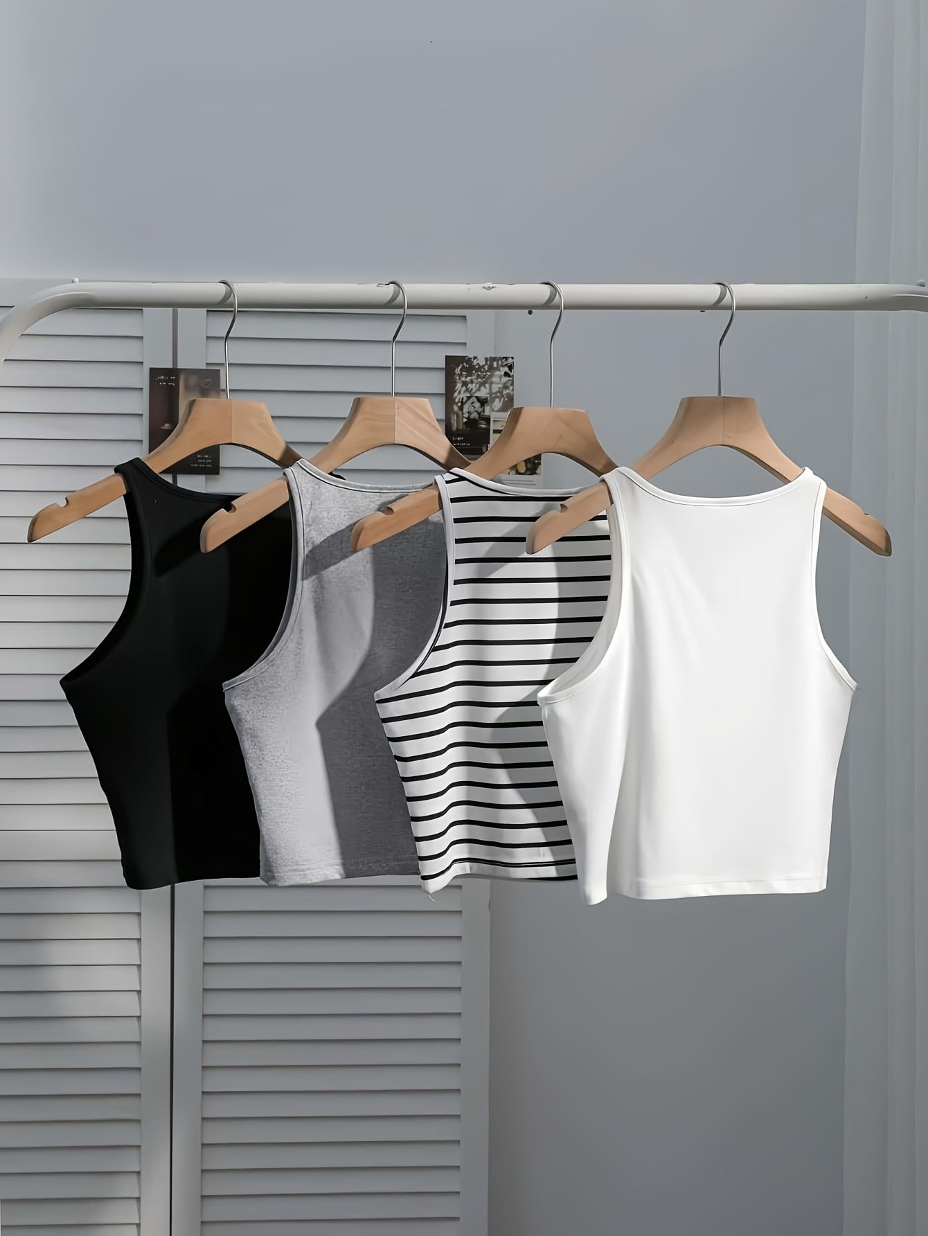 Damen Basic Tanktop Set – Lässige Cropped Tops für Alltag und Freizeit