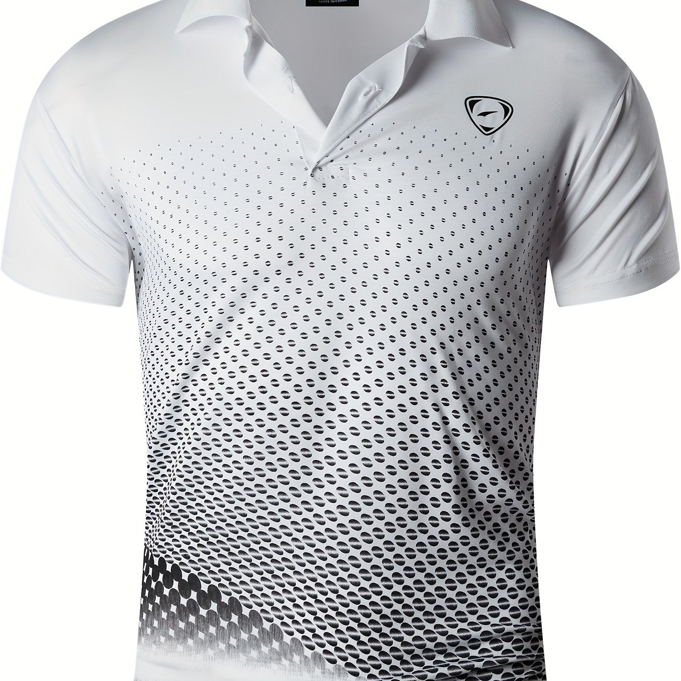 Herren Sport Polohemd mit modernem Grafikdesign – Perfekt für Training, Golf und Freizeit