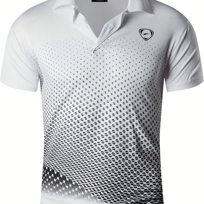 Herren Sport Polohemd mit modernem Grafikdesign – Perfekt für Training, Golf und Freizeit