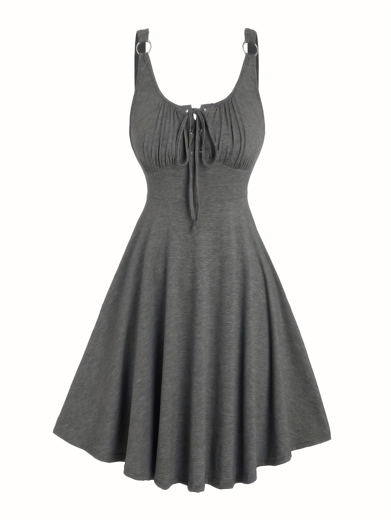 Damen Skaterkleid mit Schnürung – Freizeitkleid für Alltag und Urlaub