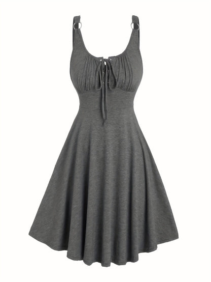 Damen Skaterkleid mit Schnürung – Freizeitkleid für Alltag und Urlaub