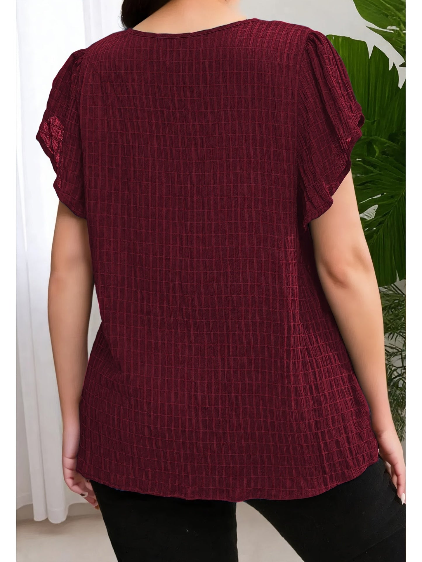 Damen Elegante Bluse mit Rüschenärmeln – Luftiges Oberteil für Alltag & Büro