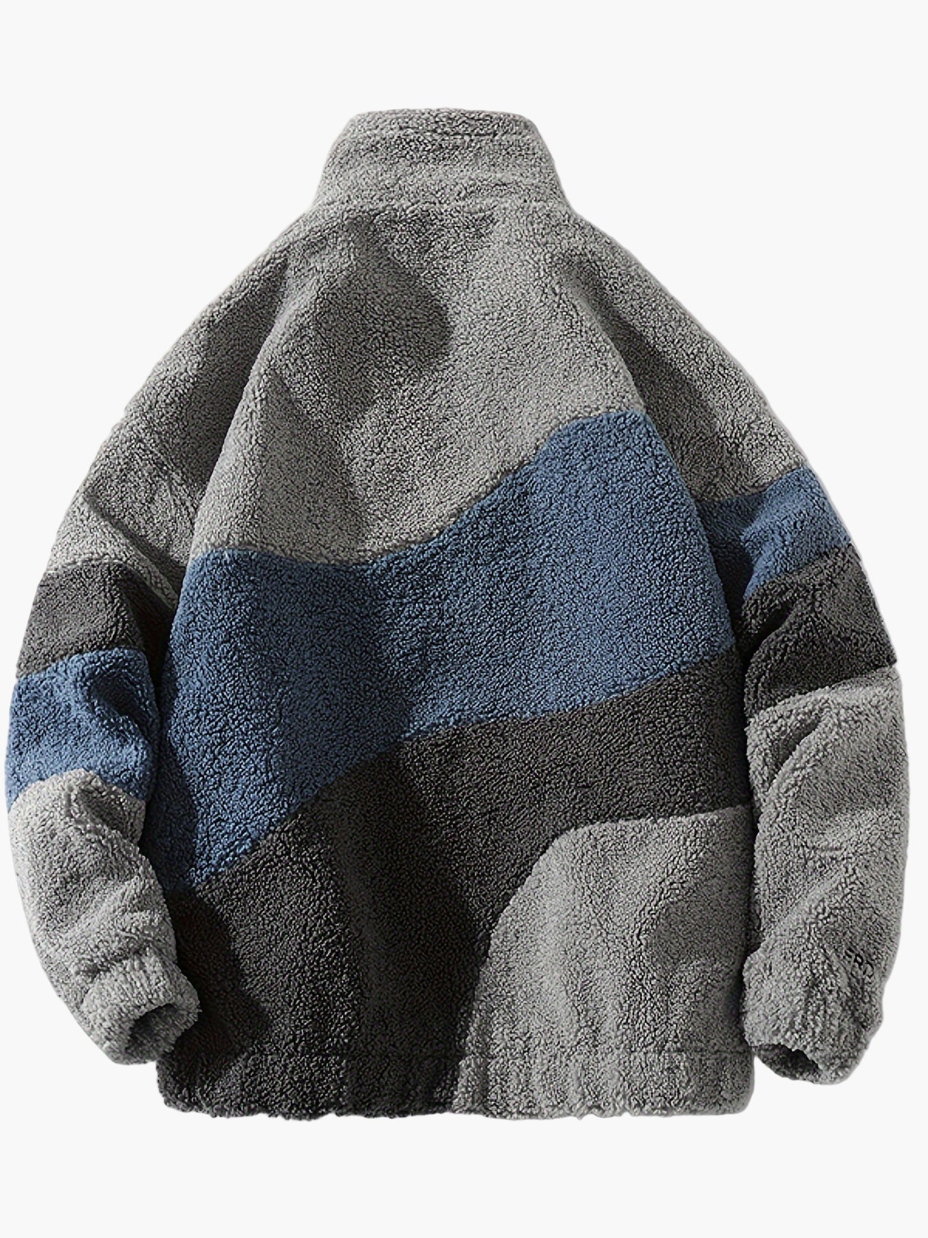 Herren Fleecejacke im Preppy Stil – Weicher Colorblock Softshell für Freizeit & Alltag