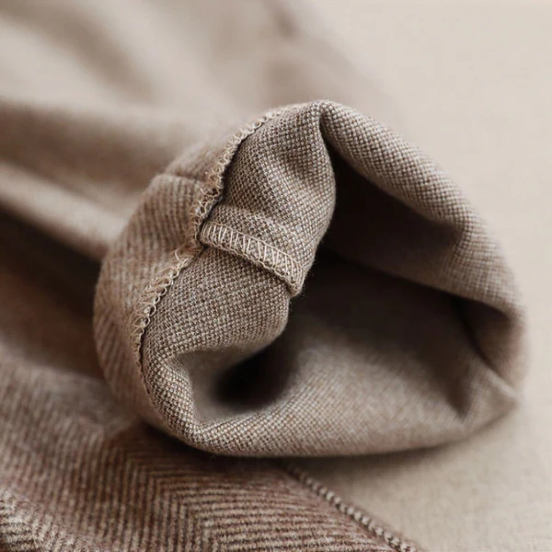 Herren Heritage Herringbone Anzughose – Klassisch, Stilvoll, Vielseitig