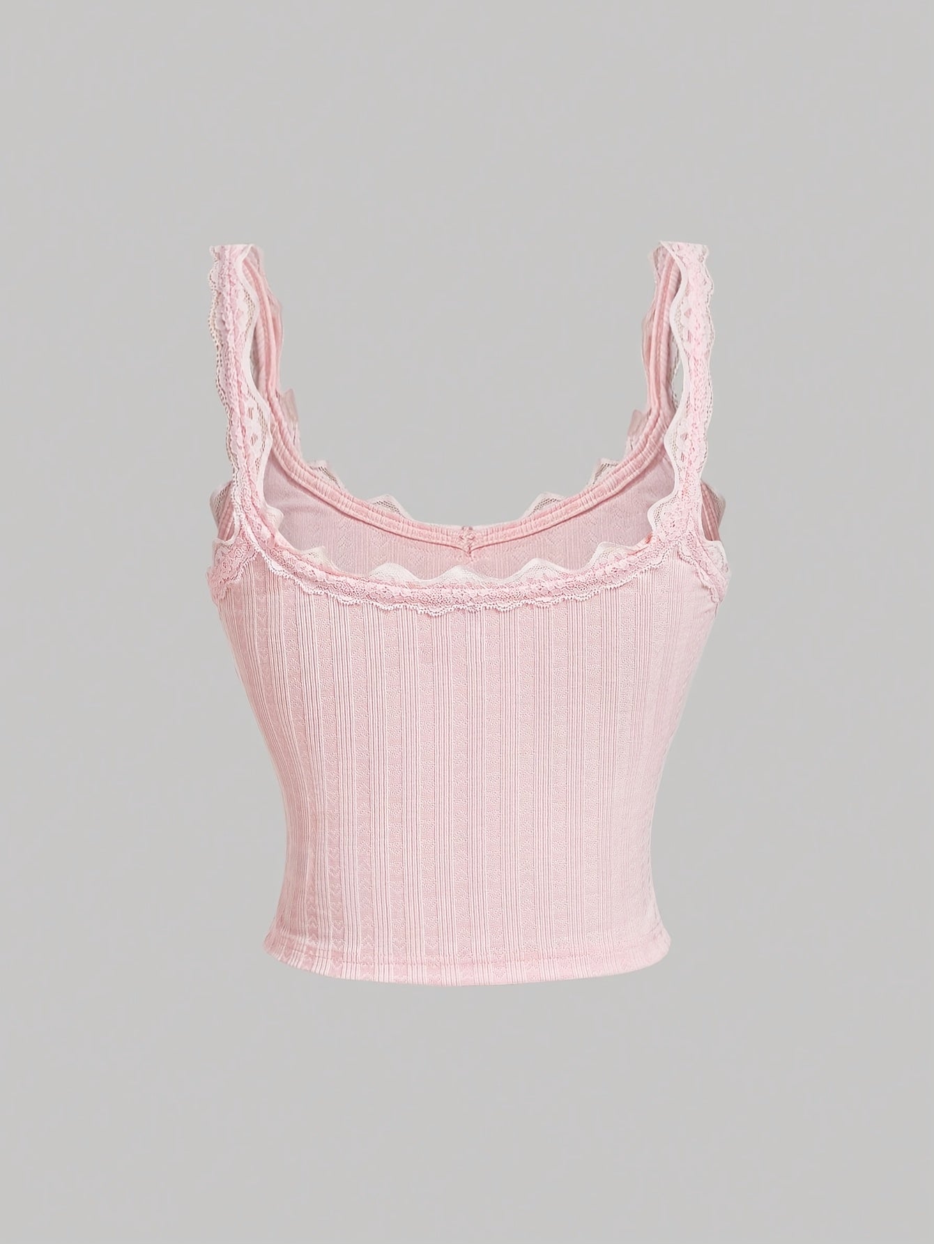 Damen Coquette Camisole Top mit Spitze und Schleife – Feminines Vintage-Look Oberteil