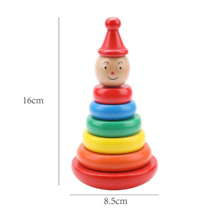 Kinder Stapelturm Holzspielzeug – Lernspiel für Jungen und Mädchen, Montessori Stil