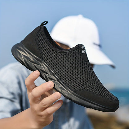 Herren Slip-On Sportschuhe Atmungsaktiv für Freizeit und Training