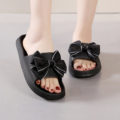 Damen Slide Sandalen mit Schleife – Verspielte Sommerschuhe für Freizeit & Outdoor