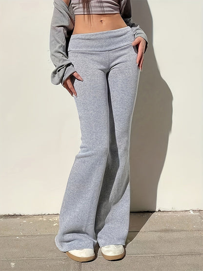 Damen Flared Yoga Loungehose – Bequeme Schlaghose für Freizeit & Sport