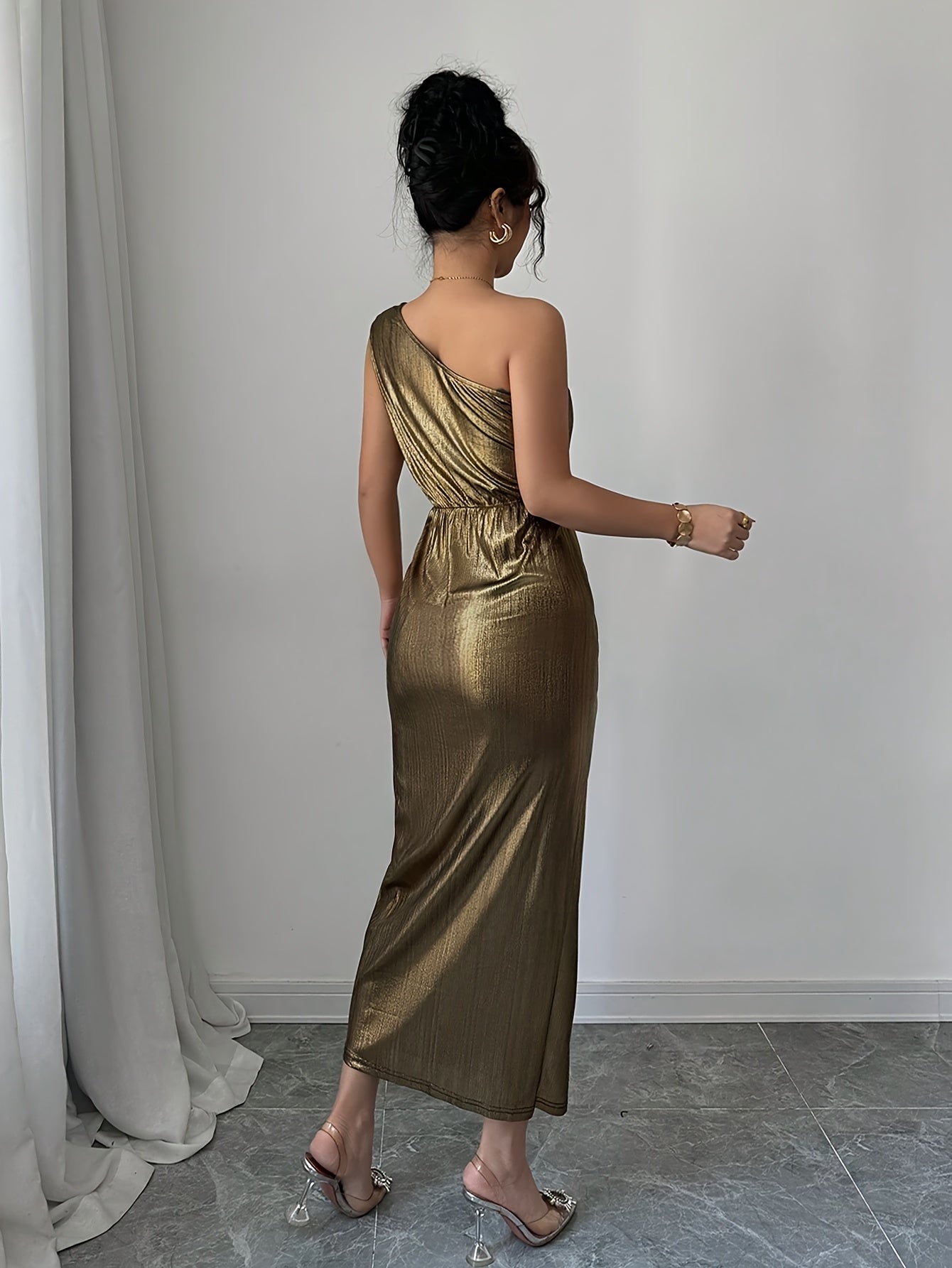 Damen Abendkleid One-Shoulder Asymmetrisch Elegant für besondere Anlässe