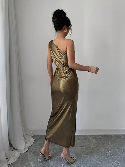 Damen Abendkleid One-Shoulder Asymmetrisch Elegant für besondere Anlässe