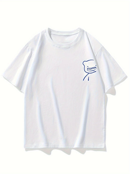 Herren Oversized Streetwear T-Shirt mit Bären Grafik und modernem Kunst-Design