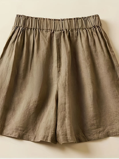 Damen Weite Freizeithose Shorts – Elegante High-Waist Culottes für Alltag und Büro