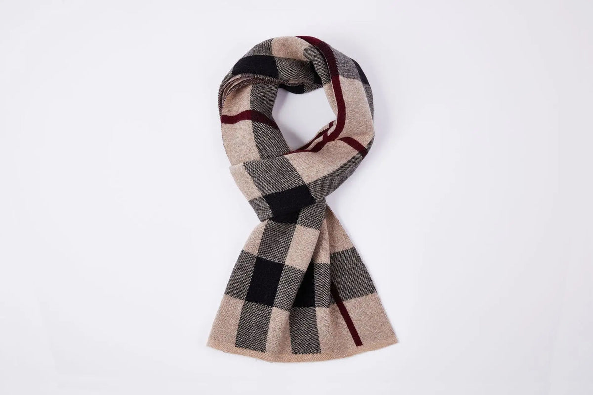 Unisex Karierter Schal Weiches Material Warmes Halstuch