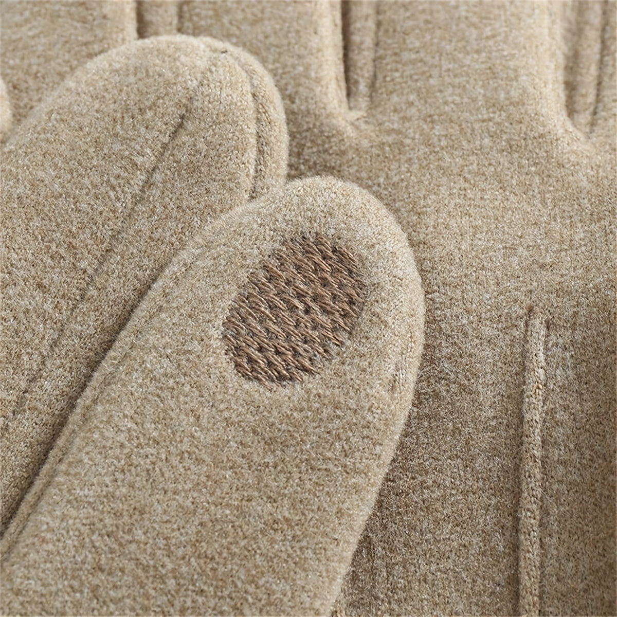 Unisex Winterhandschuhe, weich, warm, mit Ziernähten und Logo-Patch
