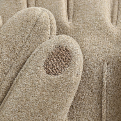 Unisex Winterhandschuhe, weich, warm, mit Ziernähten und Logo-Patch