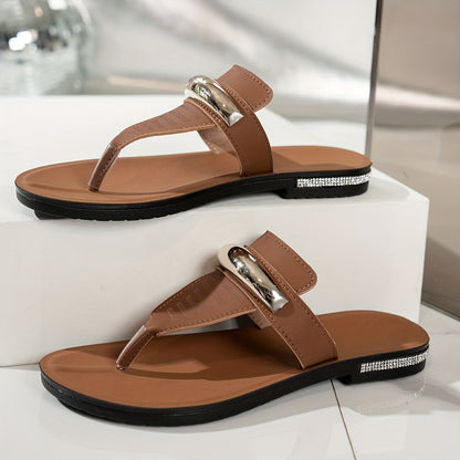 Damen Zehentrenner Sandalen Elegant für Strand und Freizeit