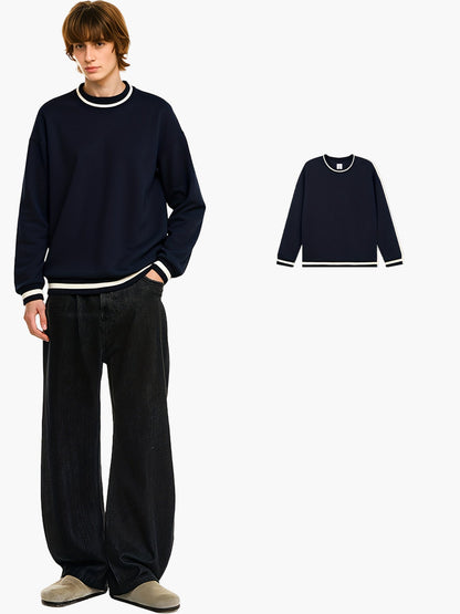 Herren Pullover Rundhals Strickpullover Casual Stil für Herbst und Winter