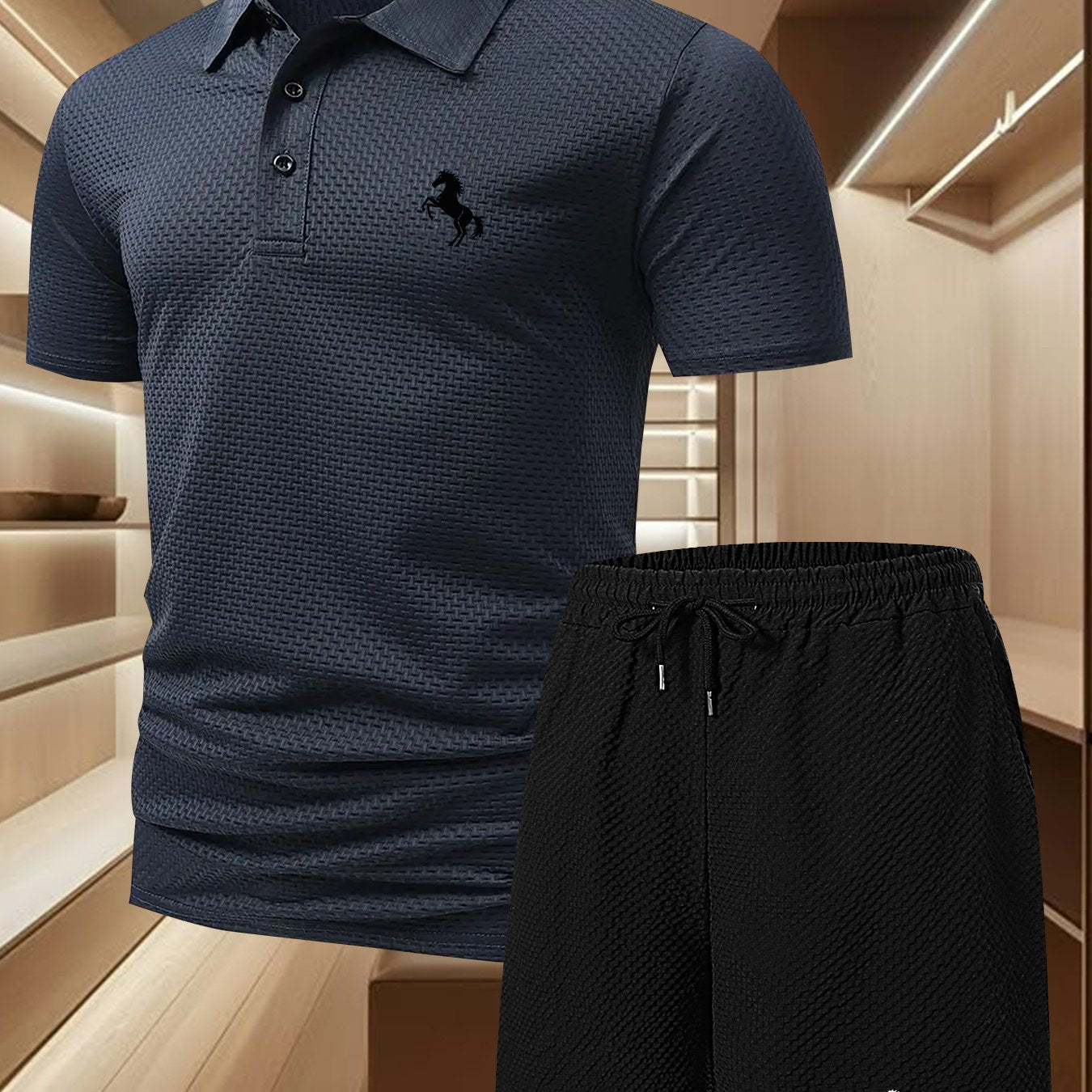 Herren Polo Set – Elegantes Freizeit-Outfit mit Poloshirt und Shorts, Stilvoll & Bequem für Alltag und Freizeit