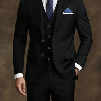 Men's 3-Piece Double-Breasted Slim Fit Suit