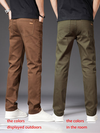 Herren Gerade Schnitt Freizeithose – Elegante Alltagshose für Business & Casual