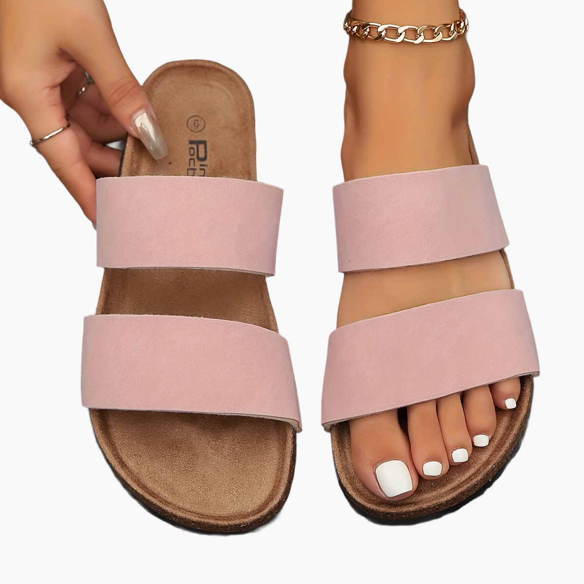 Damen Komfort-Sandalen mit Doppelriemen – Lässige Sommerschuhe für Freizeit & Alltag