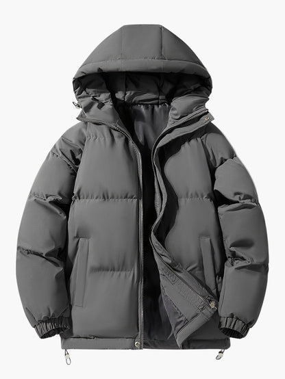 Herren Winter Steppjacke mit Kapuze – Casual Outdoor Pufferjacke