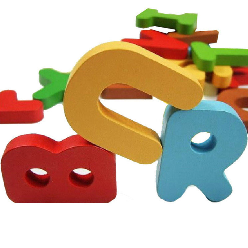 Lernspielzeug Alphabet Puzzle aus Holz für Kinder – Pädagogisches Buchstabenspiel ab 3 Jahren