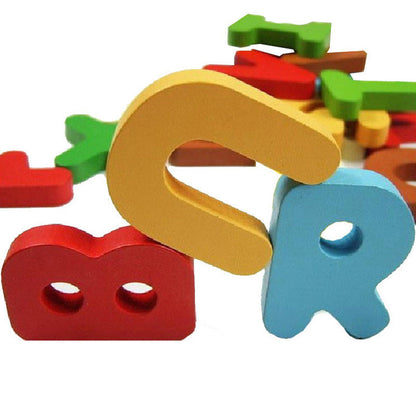 Lernspielzeug Alphabet Puzzle aus Holz für Kinder – Pädagogisches Buchstabenspiel ab 3 Jahren