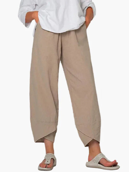 Damen Luftige Cropped-Hose – Entspannter Stil für Alltag und Freizeit