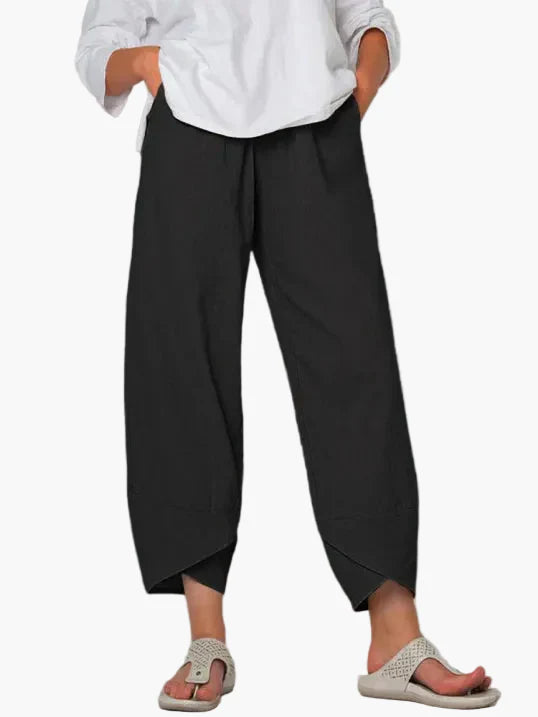 Damen Luftige Cropped-Hose – Entspannter Stil für Alltag und Freizeit