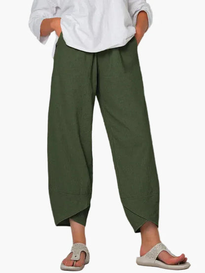 Damen Luftige Cropped-Hose – Entspannter Stil für Alltag und Freizeit