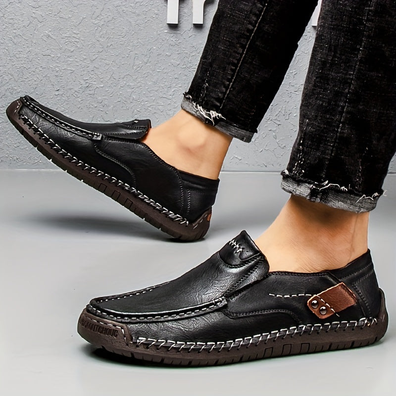 Herren Mokassin-Slipper Vintage Stil – Bequeme Freizeitschuhe für Alltag & Büro