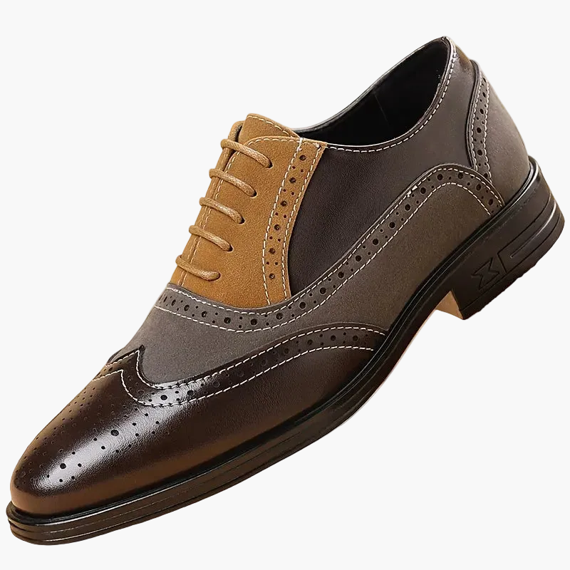 Herren Business Casual Brogue Schuhe – Klassische Schnürschuhe für Alltag & Büro