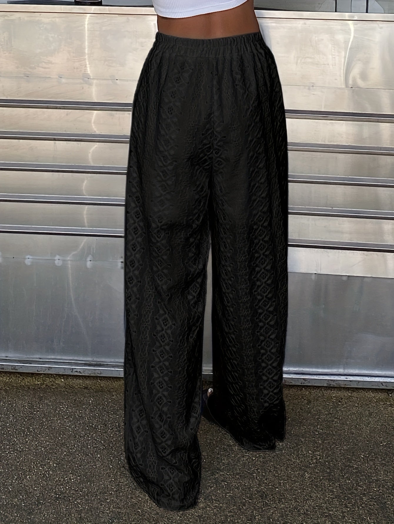 Damen Weite Spitzenhose im Boho-Stil – Elegant, Feminin & Vielseitig für Sommer und Urlaub