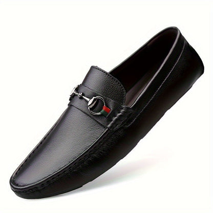 Herren Mokassins Slip-On Loafer mit Schnalle – Eleganter Freizeitschuh für Alltag und Freizeit