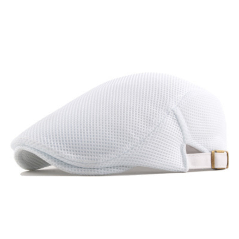 Unisex Schirmmütze Mesh-Gewebe Sommermütze Gatsby-Kappe Verstellbar