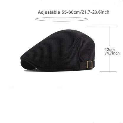 Unisex Schirmmütze Mesh-Gewebe Sommermütze Gatsby-Kappe Verstellbar