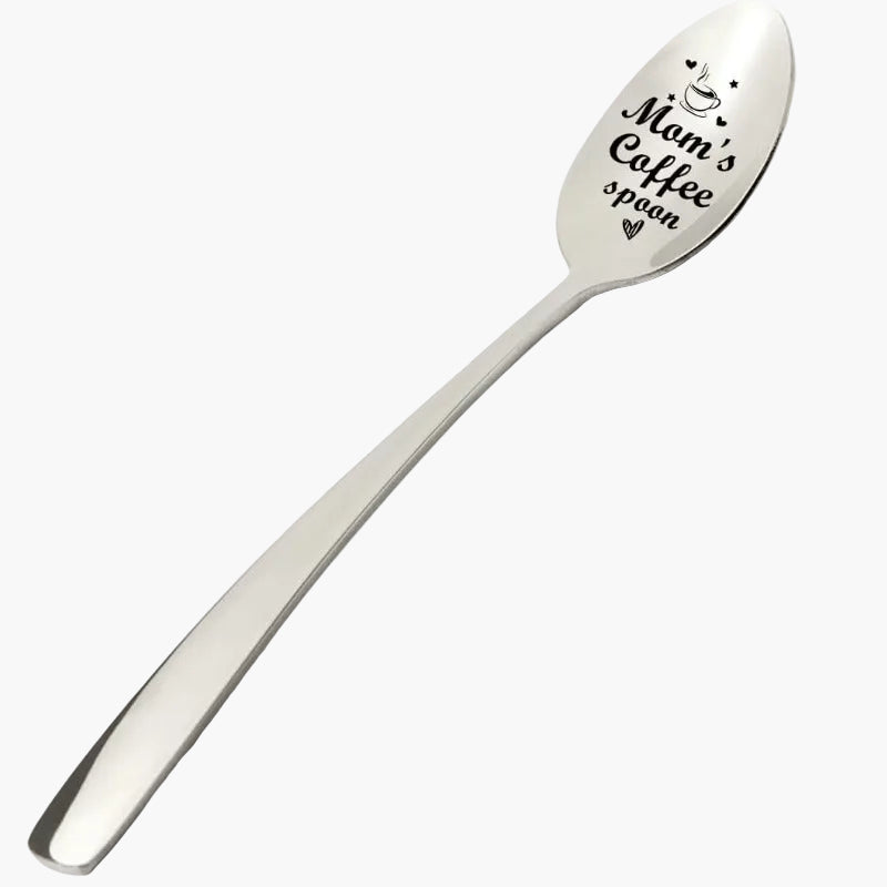 Eleganter Muttertags-Kaffeelöffel für Damen – Gravierte Geschenkidee mit Herzmotiv