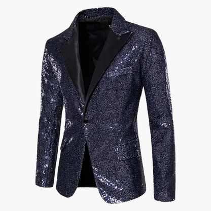 Herren Luxus Pailletten Sakko Blazer für Party und Bühne – Elegantes Glitzer-Design