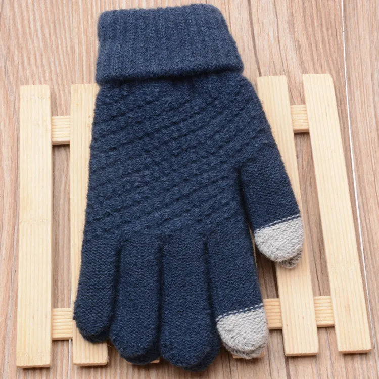 Unisex Winterhandschuhe Strick Touchscreen-Funktion