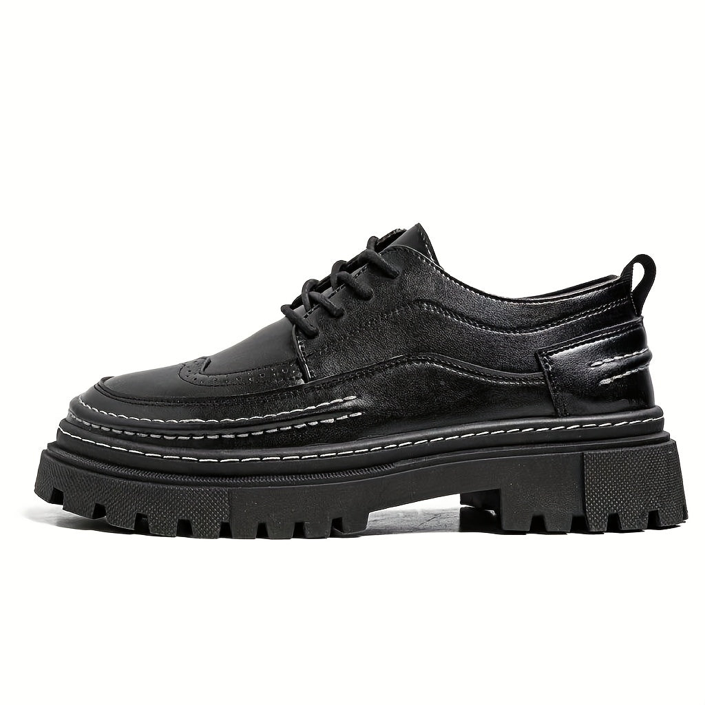 Herren Vintage Brogue Schnürschuhe – Elegante Alltagsschuhe mit Profilsohle