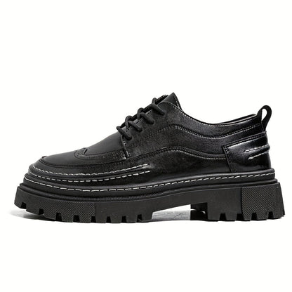 Herren Vintage Brogue Schnürschuhe – Elegante Alltagsschuhe mit Profilsohle