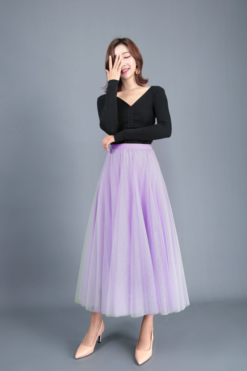 Eleganter Damen-Maxirock mit A-Linie für festliche Anlässe