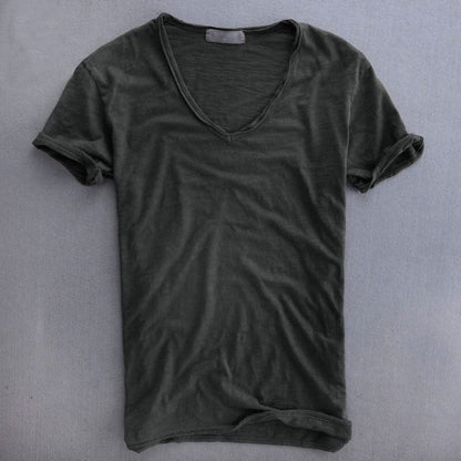 Herren V-Ausschnitt T-Shirt – Lässiger Stil für Alltag und Freizeit