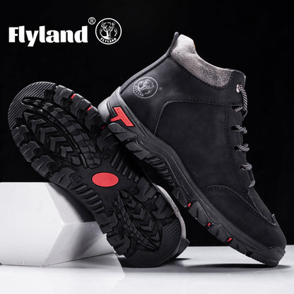 Herren Outdoor Stiefel Robust Profilsohle Knöchelhoch Schnürsenkel