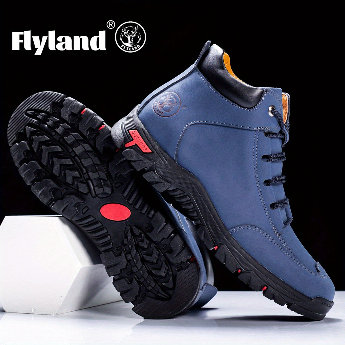 Herren Outdoor Stiefel Robust Profilsohle Knöchelhoch Schnürsenkel